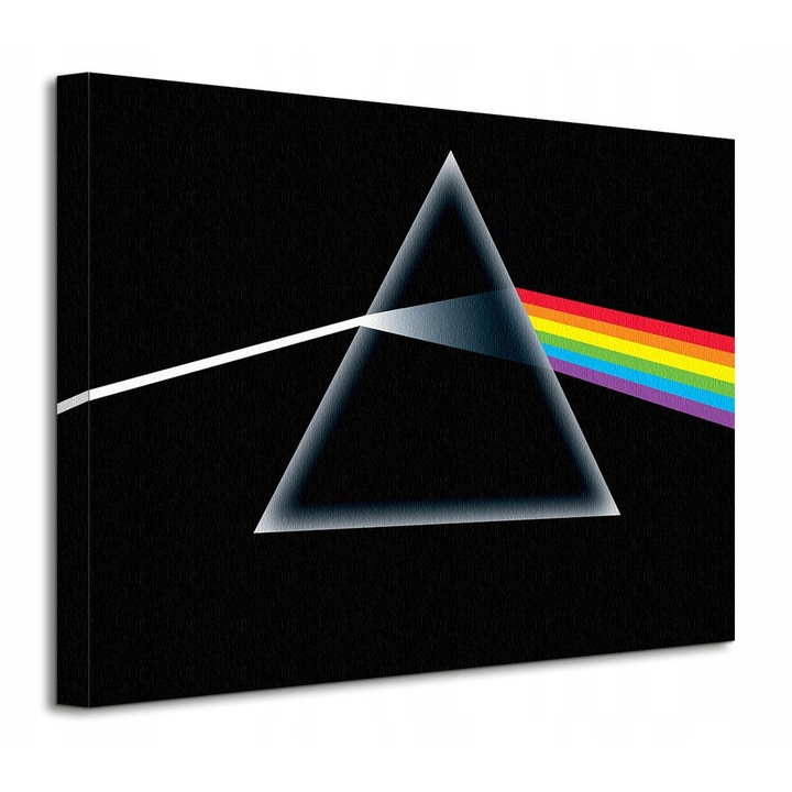 Tablou Pink Floyd Dark Side Of The Moon, 40x30cm, multicolor, print pe panza