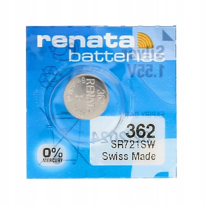 Renata SR721SW elem, ezüst, 1.55V, 7.9x2.1mm, 1 darabos készlet