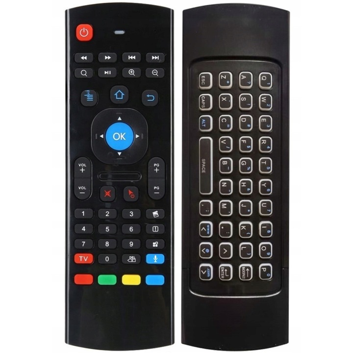 Telecomandă Air Mouse cu tastatură MX3, wireless, funcție giroscopică, pentru Smart TV/PC