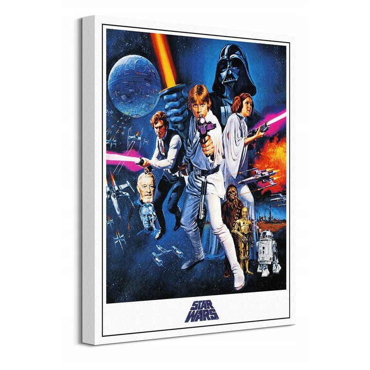 Картина Star Wars, 40x50см, трайни цветове, рамка от борово дърво