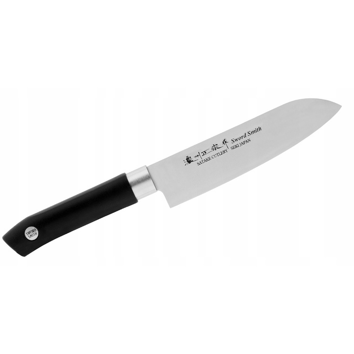 Cutit Santoku Satake 15 cm, otel molibdeno-vanadiu, maner polipropilena, 27,3x3,5x1,6cm