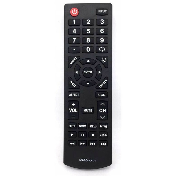 Telecomanda compatibila NS-RC4NA-14, set cu cablu IR, 65D550NA15B, fara programare, usor de utilizat
