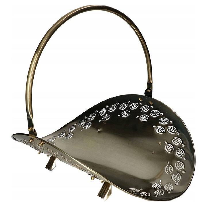 Cos metalic pentru lemne de foc, 480x420mm, design loft, stabil, set