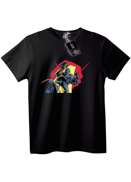 Munkás póló kalapáccsal, Fekete