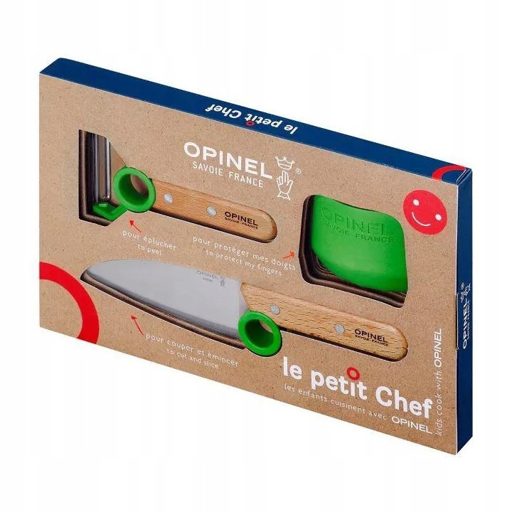 Set de ustensile de bucatarie pentru copii Opinel Le Petit Chef, verde