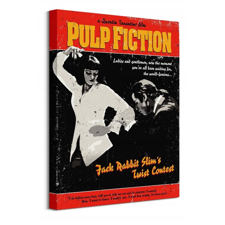 Картина Pulp Fiction Twist Contest, 40x50см, живи цветове, рамка от борово дърво