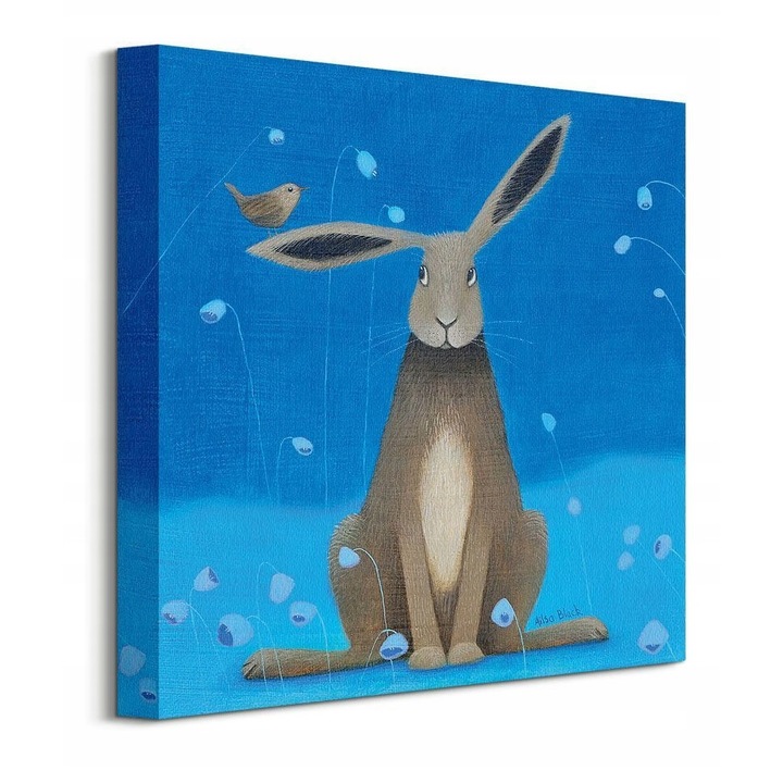 Картина, Ailsa Black, Hare Bells, 40x40см, силни цветове, рамка от борово дърво