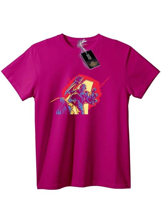 Munkás póló kalapáccsal, Halványlila