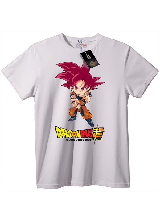 Dragon Ball Super póló Gokuval, fehér, 2XL