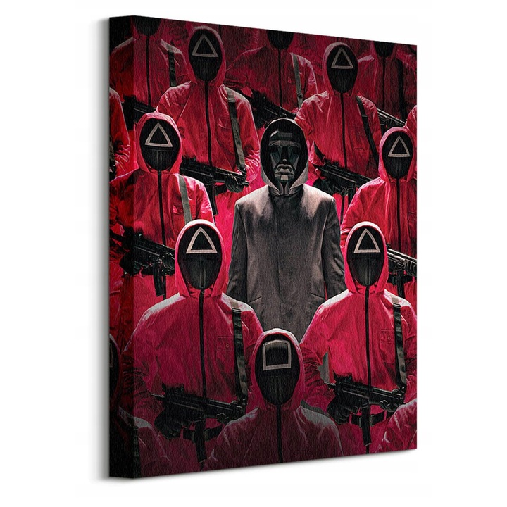 Картина Squid Game Crowd, Pyramid International, 30x40 см, памук 300гр/м2, интензивни цветове