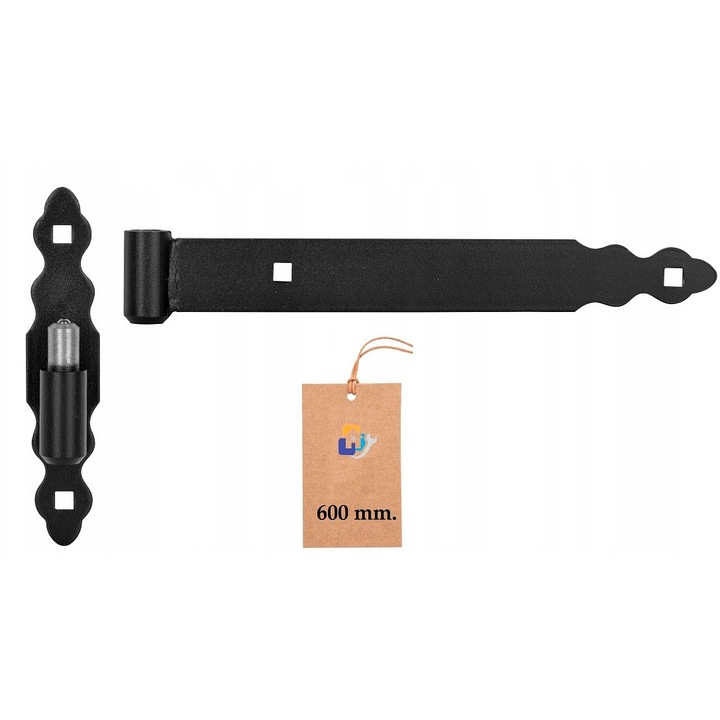 HuW 600mm pántpántok, 2 darabos készlet, 5mm vastag, univerzális, ajtókhoz és kapukhoz