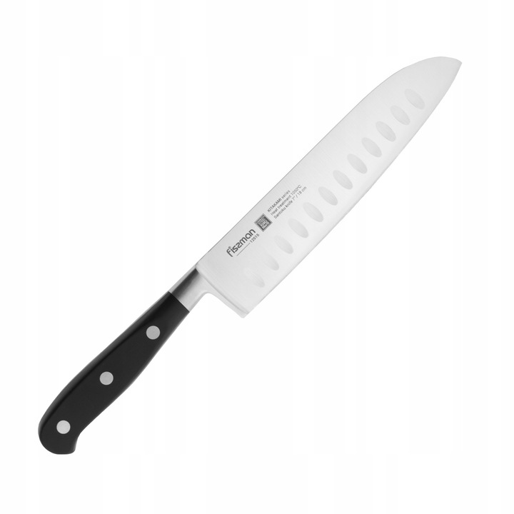 Fissman Kitakami set cutite Santoku 18cm, otel X50CrMoV15, greutate 163g
