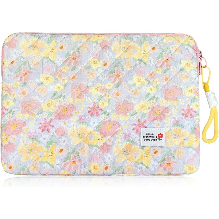 Laptop tok 14", steppelt design, puha védelem, szín: olajkép, méretek: 35x26x2cm