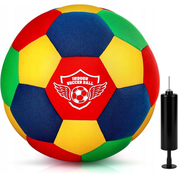 Focilabda edzőkészlet, 4-es méret, többszínű, 20 cm, 3-12 éves gyermekeknek