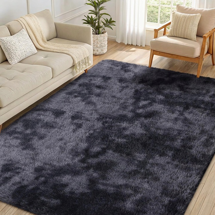 Covor, 200x280cm, ciemnoszary, plusat, zmywalny, antypodslizgowy