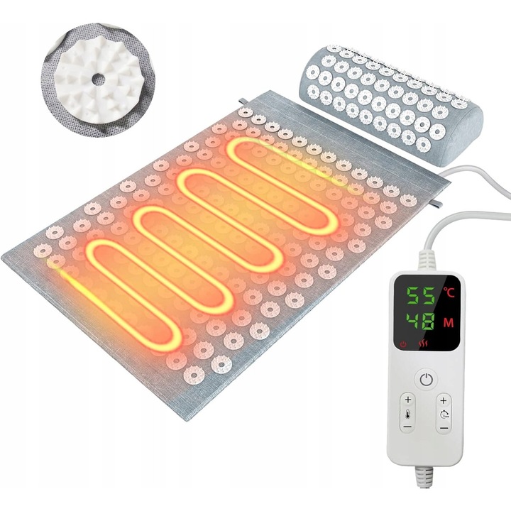 Aparat de masaj cu perna incalzita pentru spate, gat si umeri, set