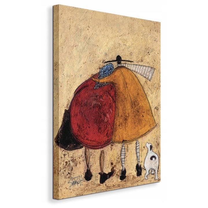 Платно, Сам Тофт, 30x40см, силни цветове, рамка от борово дърво
