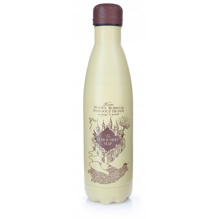 Butelca termica Harry Potter, 540ml, inox, 23x7cm, usoara, reutilizabila