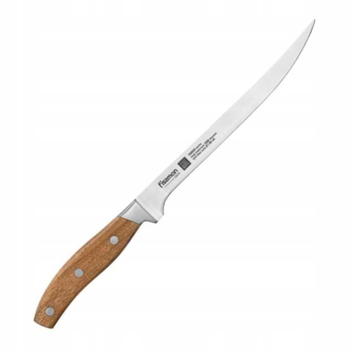 Fissman Fabius cutit de bucatarie pentru filetat, otel X50CrMoV15, 200mm, maner din lemn de acacia, greutate 122g