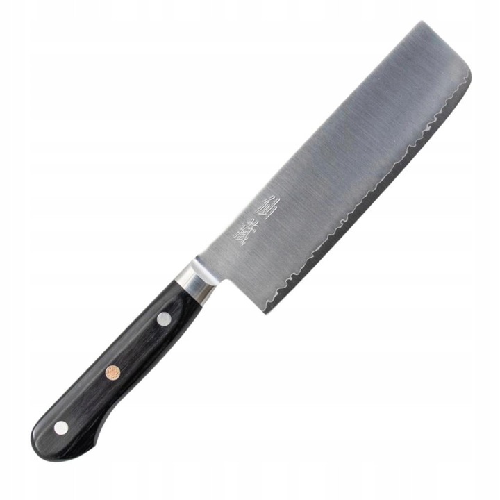 Cutit de bucatarie Suncraft SENZO PROFESSIONAL Nakiri 165 mm, 3 straturi otel, maner Pakkawood negru