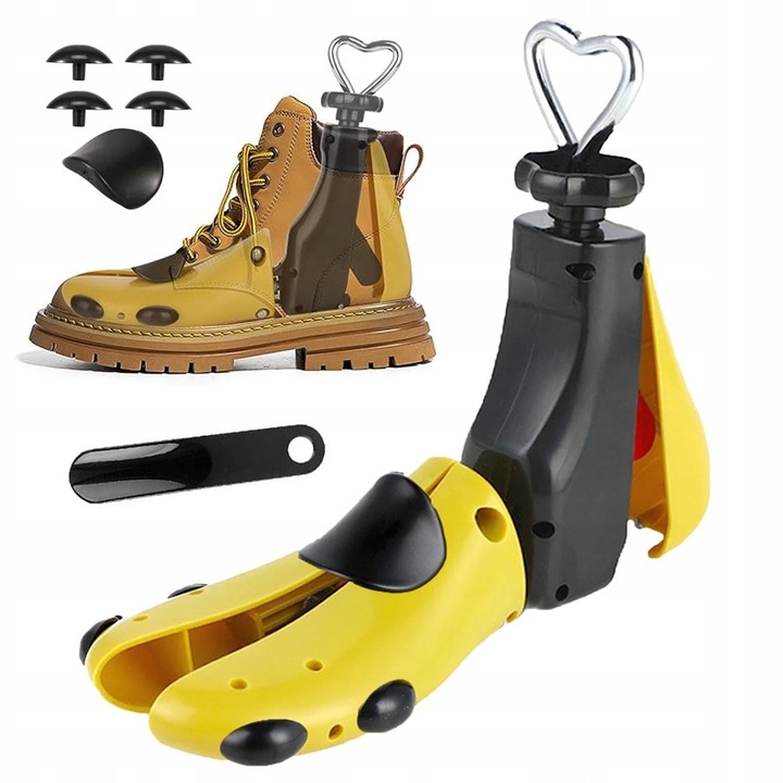 Intindator de incaltaminte, 38-43, galben, set cu lingura si sac de depozitare