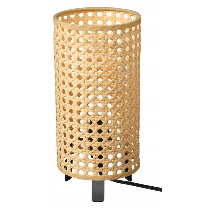 IKEA SAXHYTTAN asztali lámpa, papír lámpaernyő, 26cm, 13cm, 2.2m kábel, 8.6W, fekete