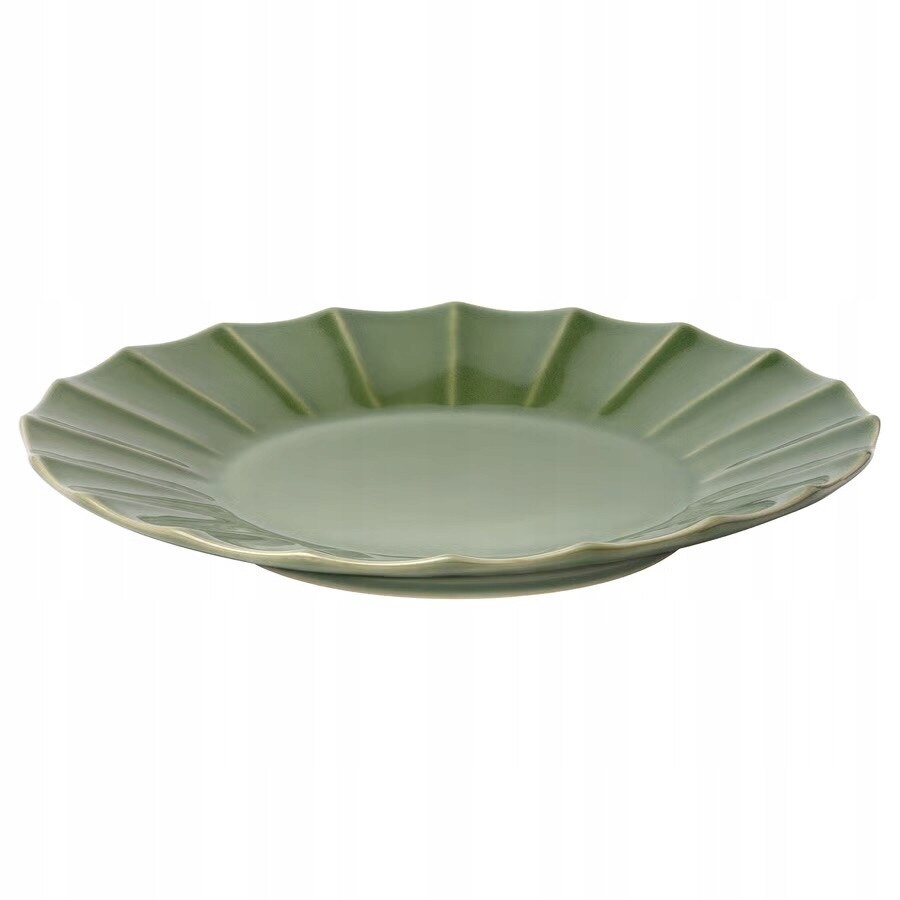 Farfurie din lemn pentru servire, Mmgoqqt, design vintage, 24cm