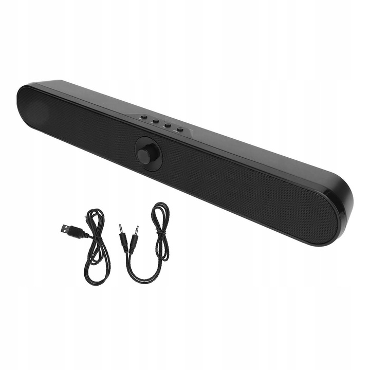 Soundbar gaming, Bluetooth 5.0 Stereo Surround, super bas, 1800mAh, negru