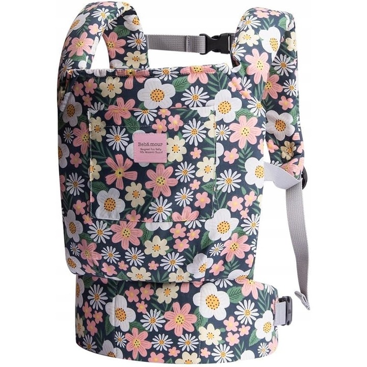 Rucsac pentru papusi, material bumbac, reglabil, 94cm, pentru copii de la 18 luni
