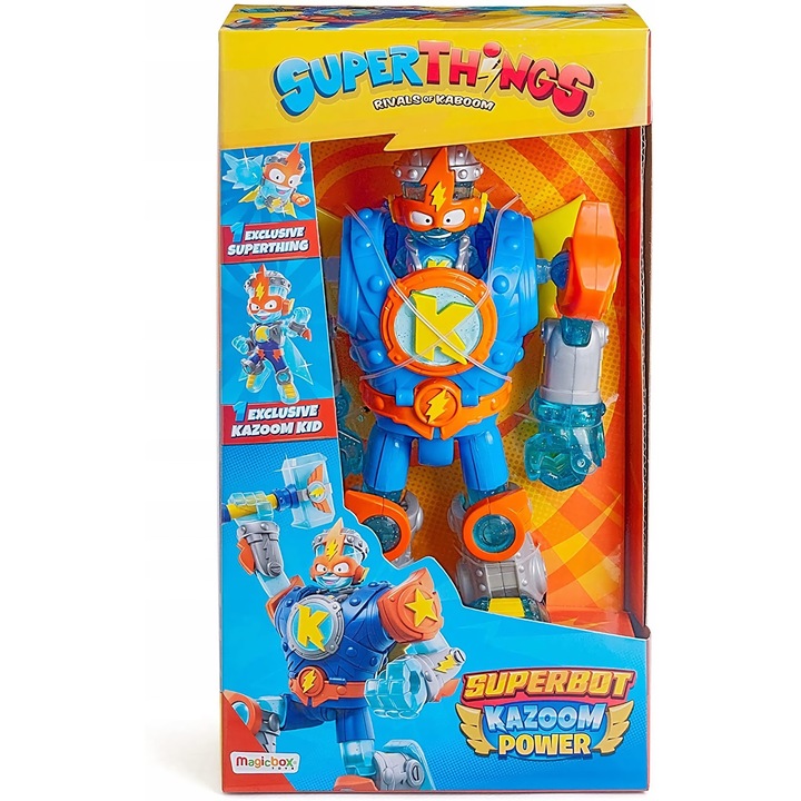 Superbot Kazoom Power figura, Magicbox, 15cm, szuper kalapáccsal, 3 év feletti gyermekeknek