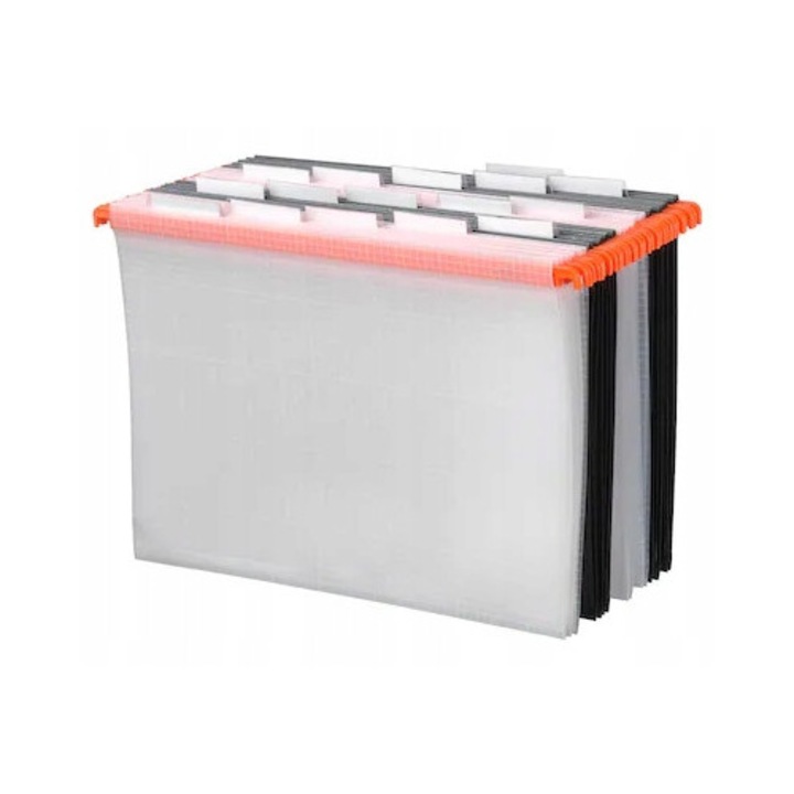 IKEA SPINNROCK rendszerező doboz, 4 rekeszes, 32x25x10cm, A4-es dokumentumokhoz