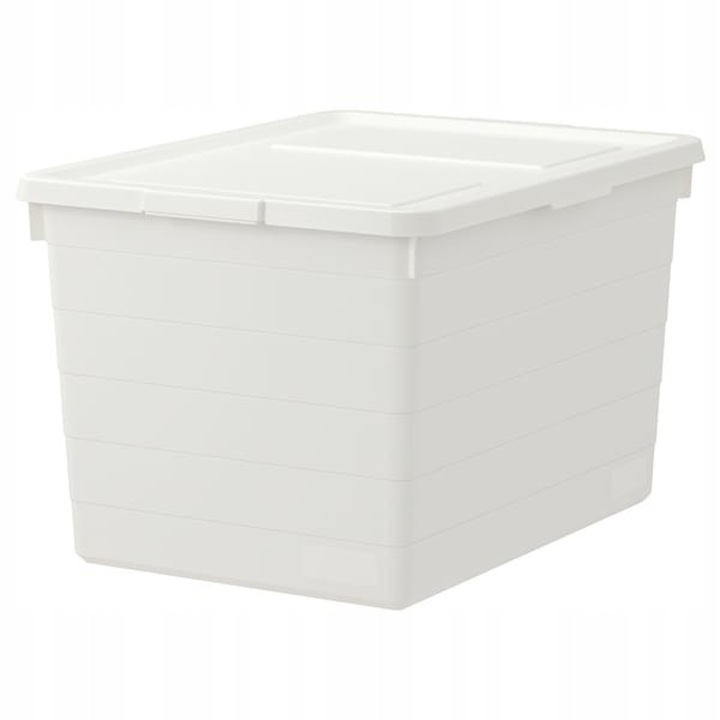 IKEA SOCKERBIT tárolódoboz fedéllel 38x51x30cm, fehér