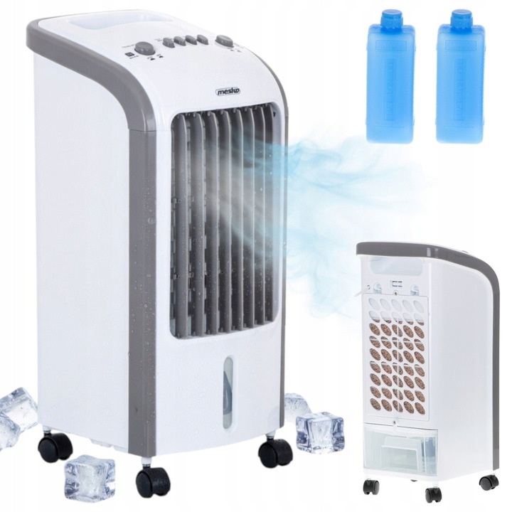 Ventilátor 3 az 1-ben Mesko, hordozható léghűtő, 4L, tartozékokkal