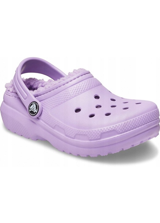 Детски чехли Crocs Classic Lined, орхидея, подплатен материал