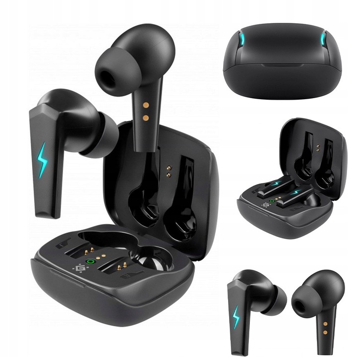 Defender vezeték nélküli fejhallgató, gaming modell, töltőtok, fekete