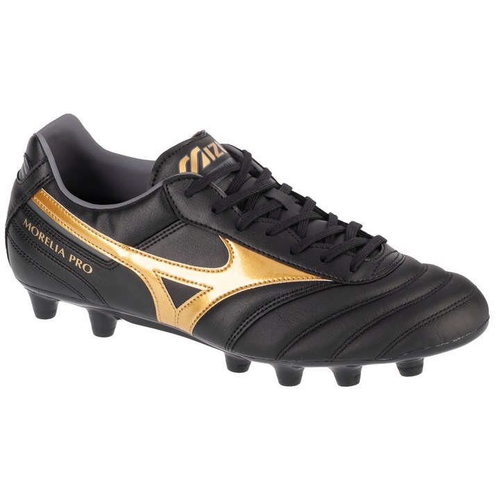 Ghete de fotbal barbati Mizuno Morelia II PRO MD, negru/auriu