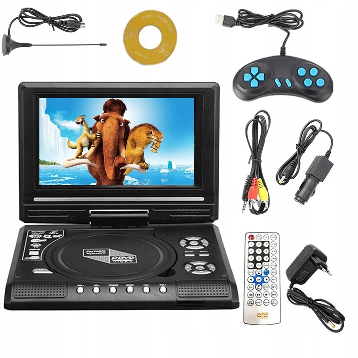 Преносим DVD плейър 7.8", конзола за видео игри, 800mAh