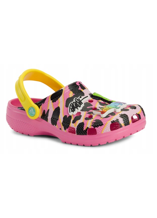 Детски чехли Crocs Party Animals, розови, синтетичен материал
