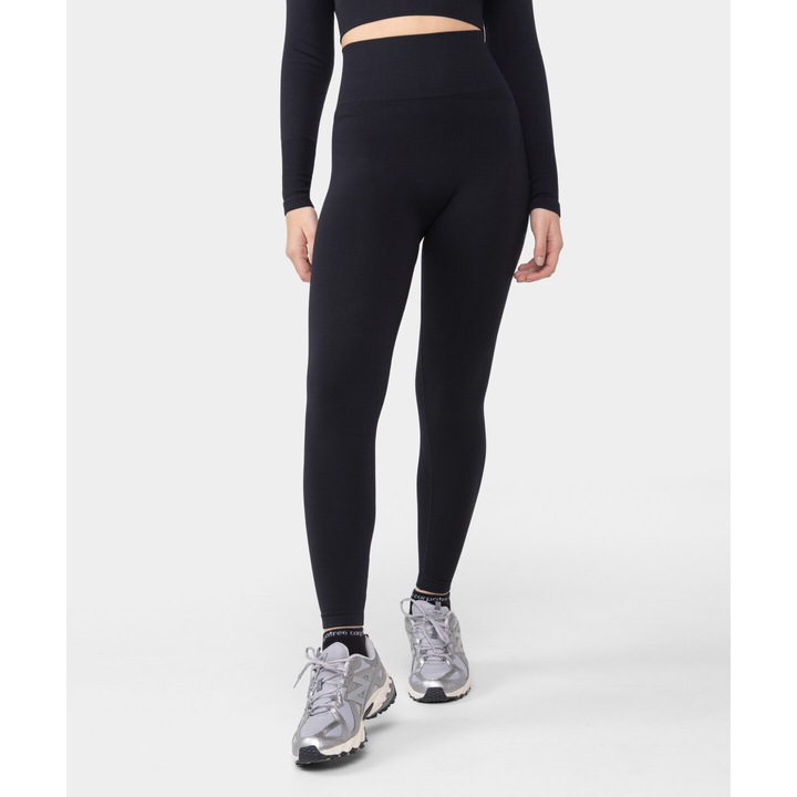 Pantaloni sport dama Carpatree, model Dopamine Buzz, culoare negru, material elastic, XS INTL