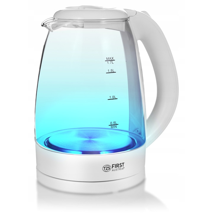 Fierbator electric Smarton WK 620, 1.7L, 2200W, alb-negru, rotire 360°