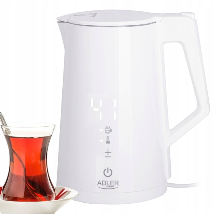 Fierbator electric din sticla Profi Cook 0.5L, inox, iluminare LED, 1100W
