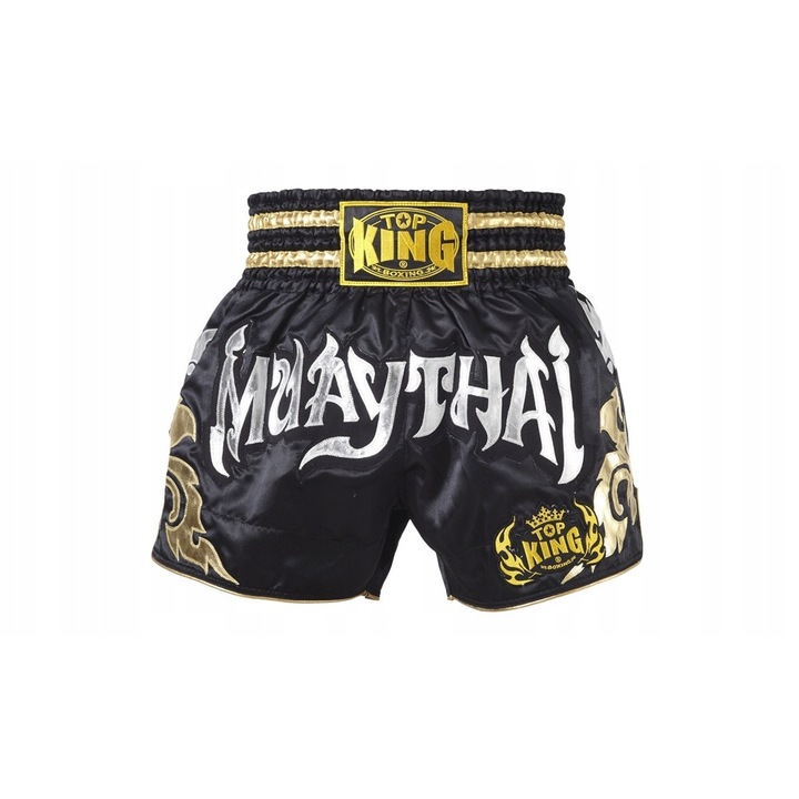 Pantaloni scurti barbati Muay Thai, Top King, satin, multicolor, Multicolor