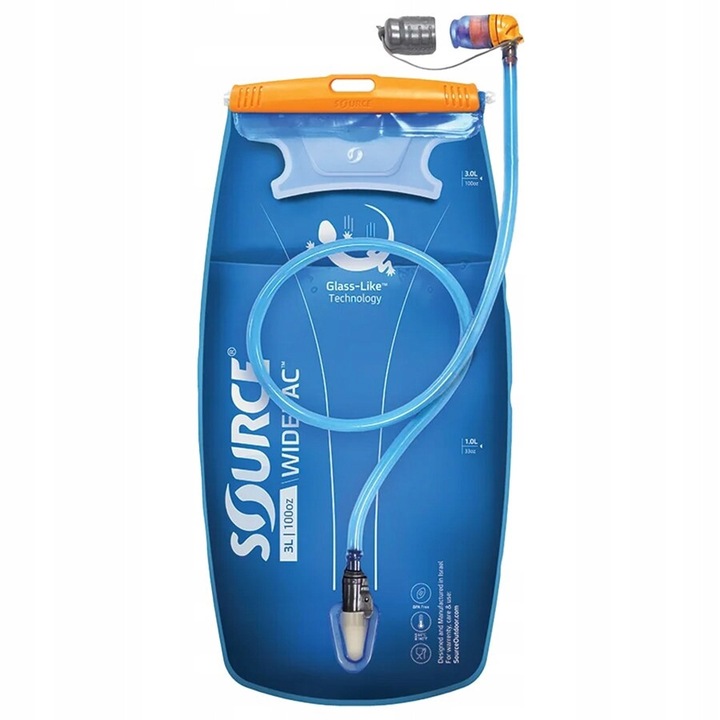 Source Widepac kemping víztartály, 3 l, 42x21cm, polietilén, tartós