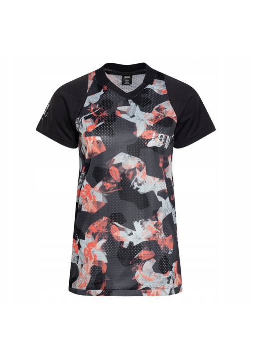 Tricou ciclism dama ION Scrub, negru, poliester, respirabil, fit lejer