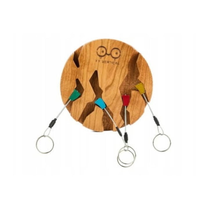 A következő YY Vertical KeyHolder Circle kulcstartó készlet, 14,7x12,3x3cm, cseresznyefa, 4 kulcstartót tartalmaz.