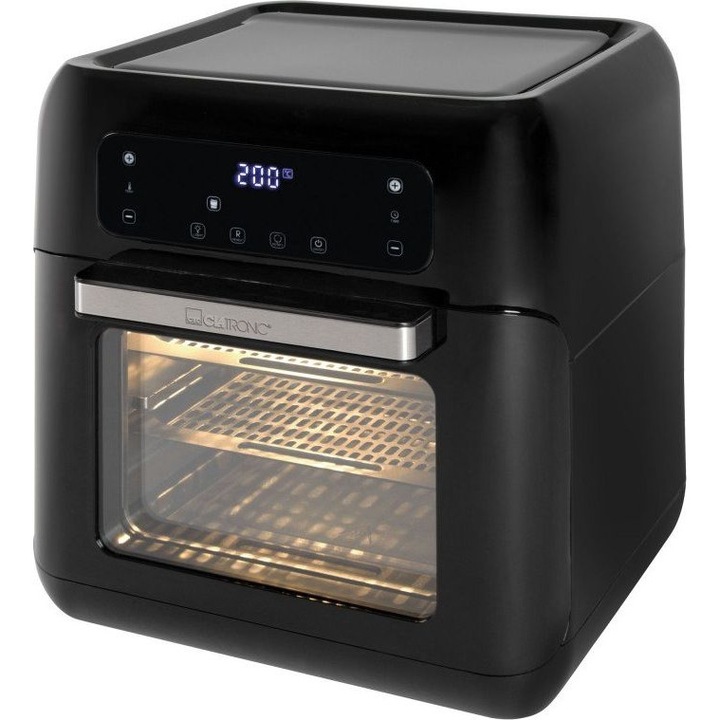 Friteuza cu Aer Cald Clatronic, 1500 W, Capacitate 11 L, Touch, Grill, Negru