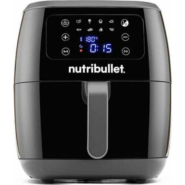 Friteuza cu Aer Cald NutriBullet XXL, 1800 W, Capacitate 7 L, Touch, Negru