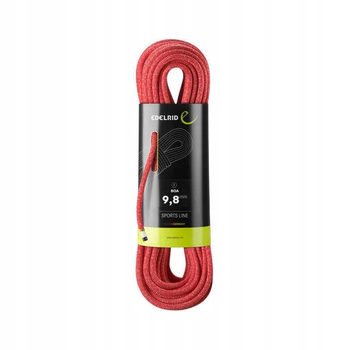 Sfoara Edelrid 9.8mm, 50m, dinamica, rosie, pentru escalada