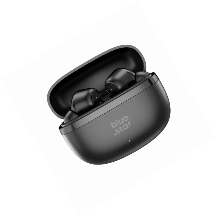 Безжични слушалки TWS Blue Star с ANC и ENC, черни, за Apple iPhone X