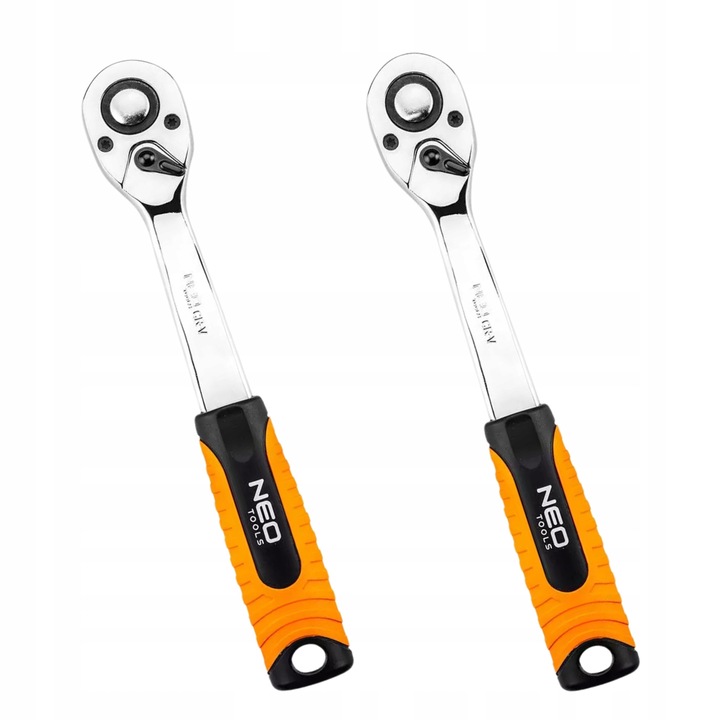 Set 2 piese Chei cu clichet 1/2" 255 mm si 1/4" 145 mm NEO Tools